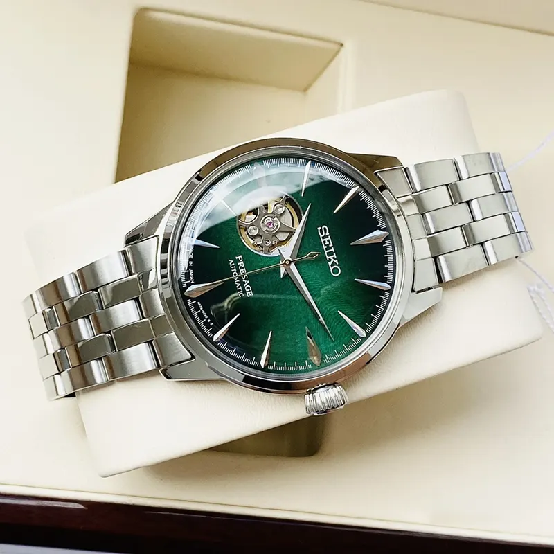 Seiko Presage 'Grasshopper' Open Heart Timepiece Men's Watch- SSA441J1